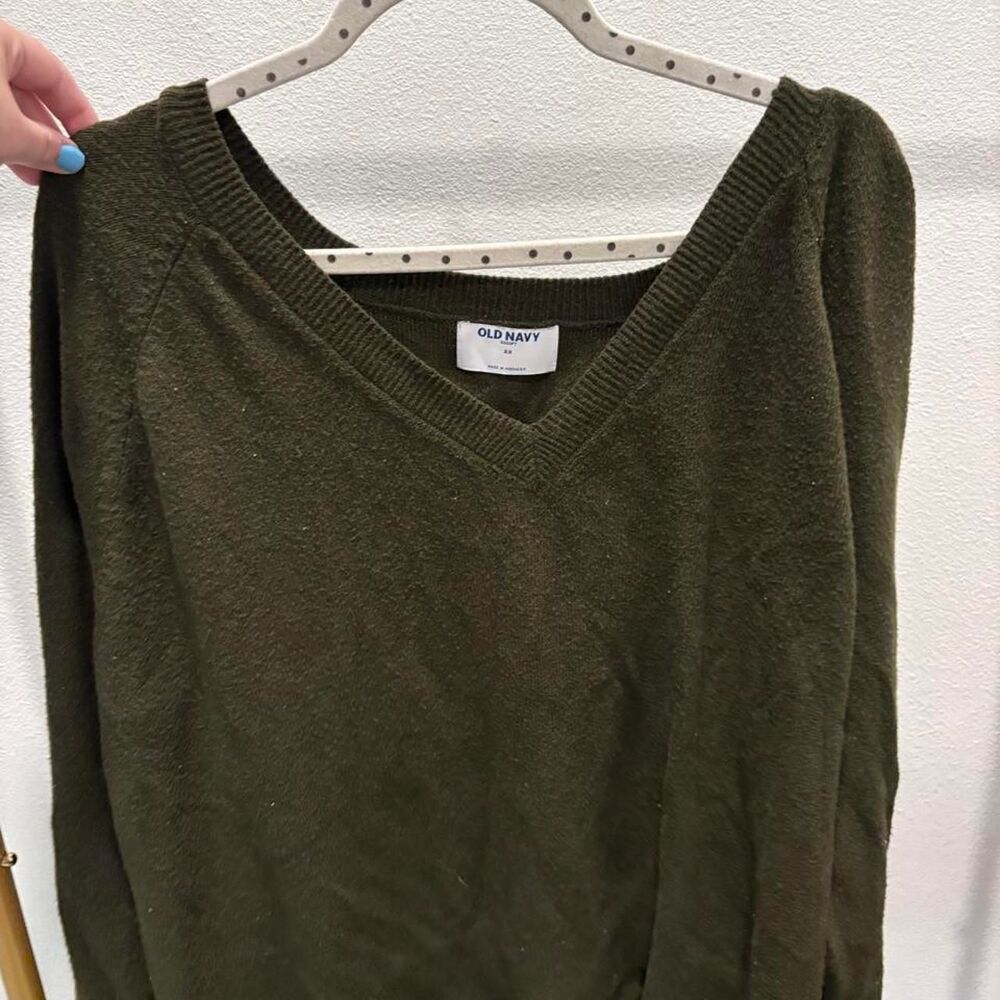 Old-navy Women's Green and Khaki Jumper